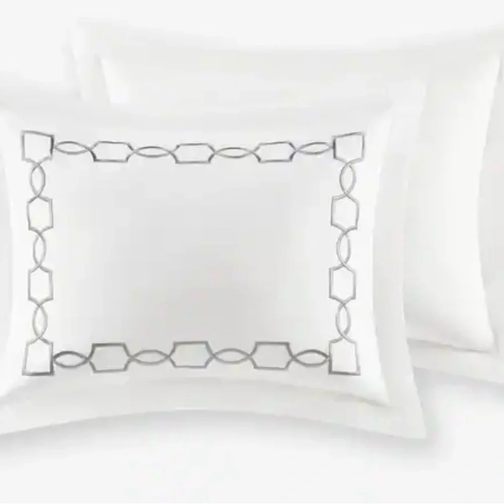 Croscill Home Villa 3 Piece Duvet Set Queen/Full Steel Gray